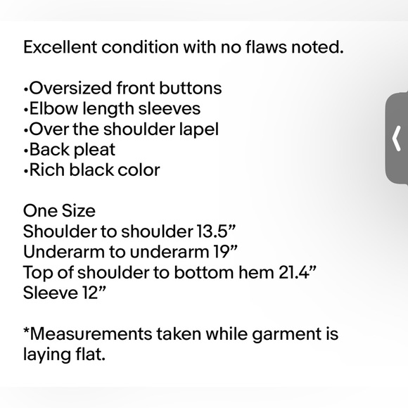 Michael Stars Jersey Wide Lapel Top One Size - Picture 8 of 8